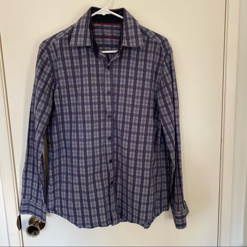 Tasso Elba men’s button down cotton shirt in size medium 15-15”
